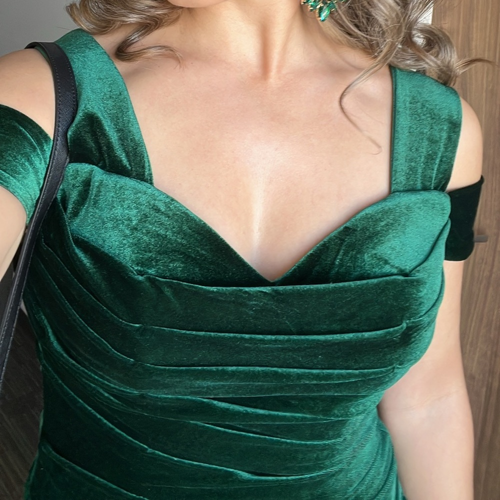 Cinderella Divine Teal Velvet Gown